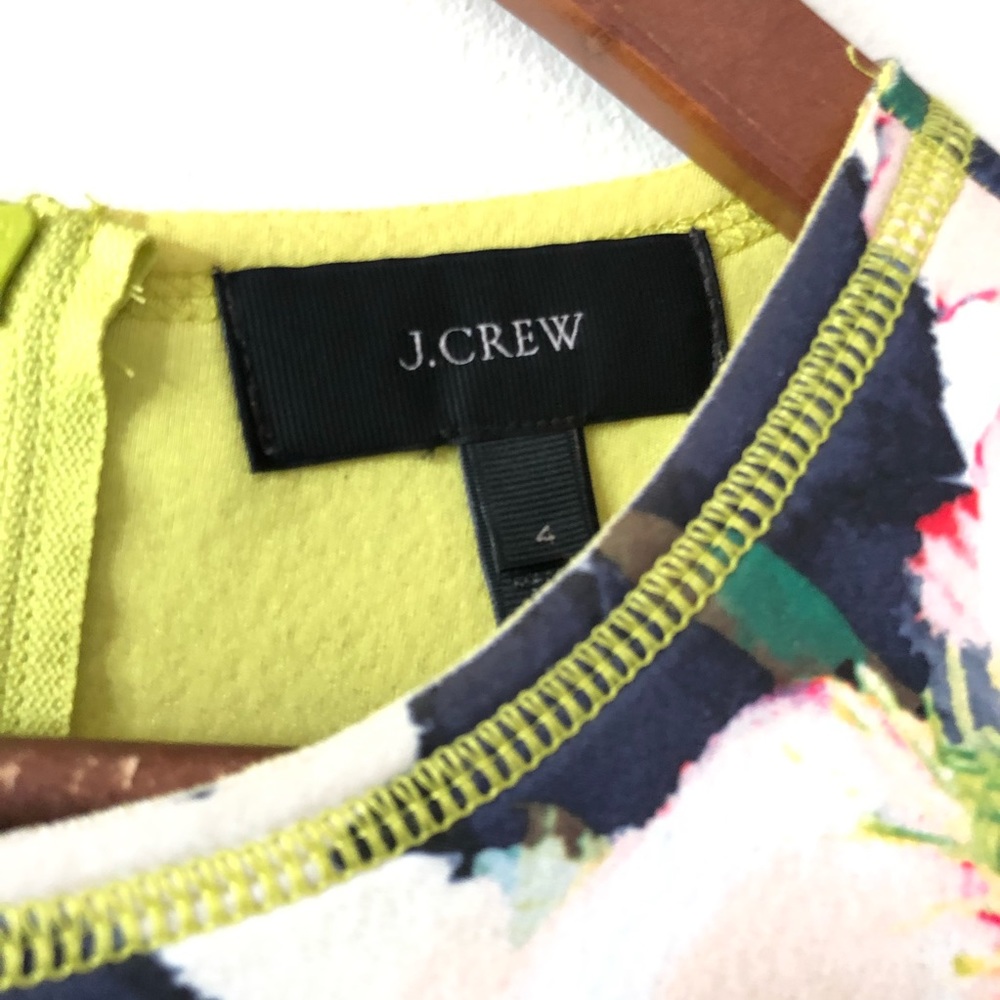 J CREW Cove Floral Scuba Midi Dress Size 4 - Picture 4 of 6